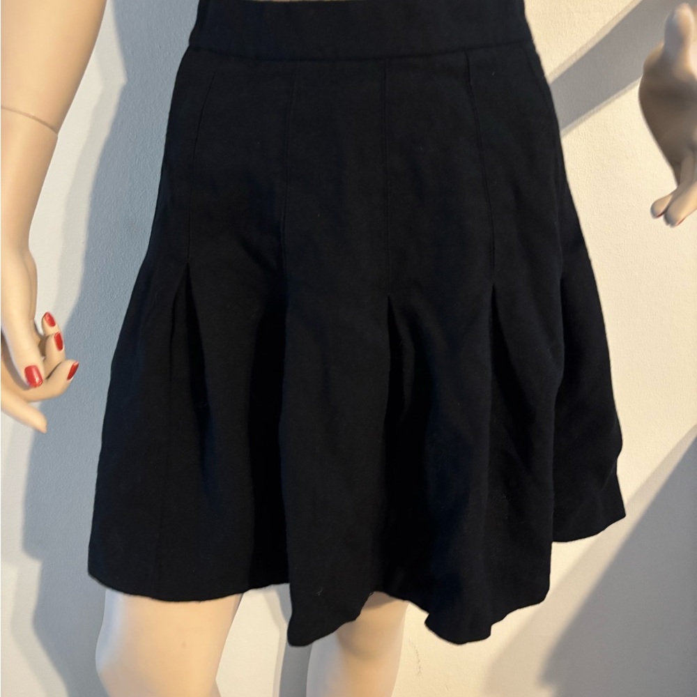 Yvonne LeFleur of New Orleans Black wool Pleated Skirt